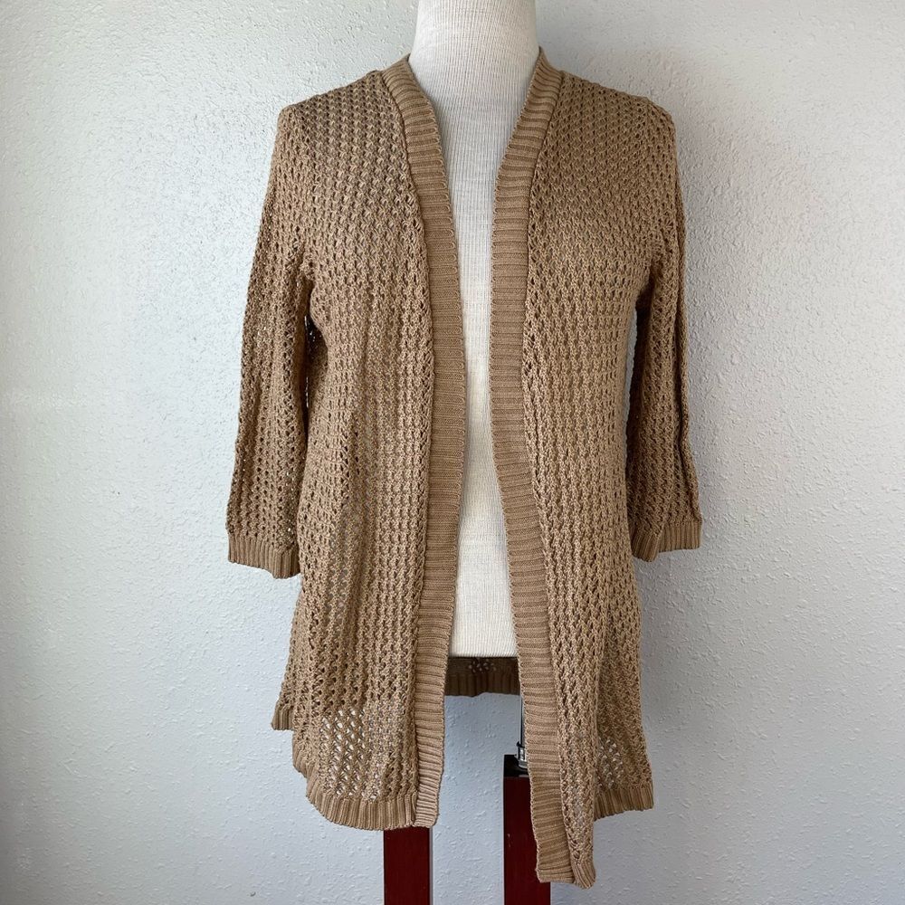 Passports Loose Knit Cardigan Sweater Size M EUC